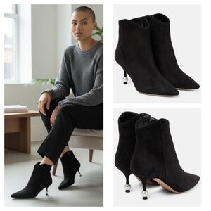 Giambattista Valli Women's Pointed Toe High Heel Boots Black EUR 35.5 NWB